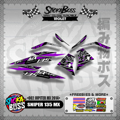 SNIPER 135 MX DECALS ( 002 JUPITER MX 2014 )【WITH FREEBIES】