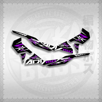 STICKER DECALS for ADV 150 (A150ALxOMIN) By STICKABOSS (SOFIE LAMINATED WATERPROOF)