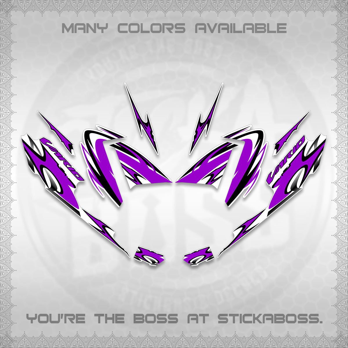 CLICK 125 V4 VARIO STRIPING FOR WHITE DECALS (2026 NEW LED DESIGN) STICKER DECALS By STICKABOSS