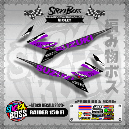 RAIDER 150 Fi ( STOCK DECALS 2023 )【WITH FREEBIES】