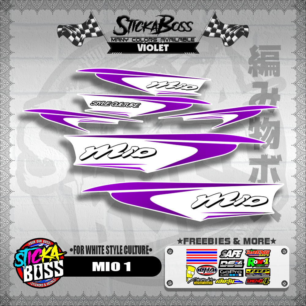 MIO 1 DECALS ( FOR WHITE STYLE CULTURE )【WITH FREEBIES】