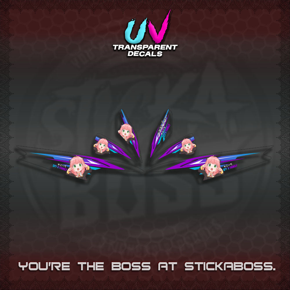 MIO SPORTY UV TRANSPARENT DECALS (2026 ANYA MOTIF DESIGN)STICKER DECALS By STICKABOSS