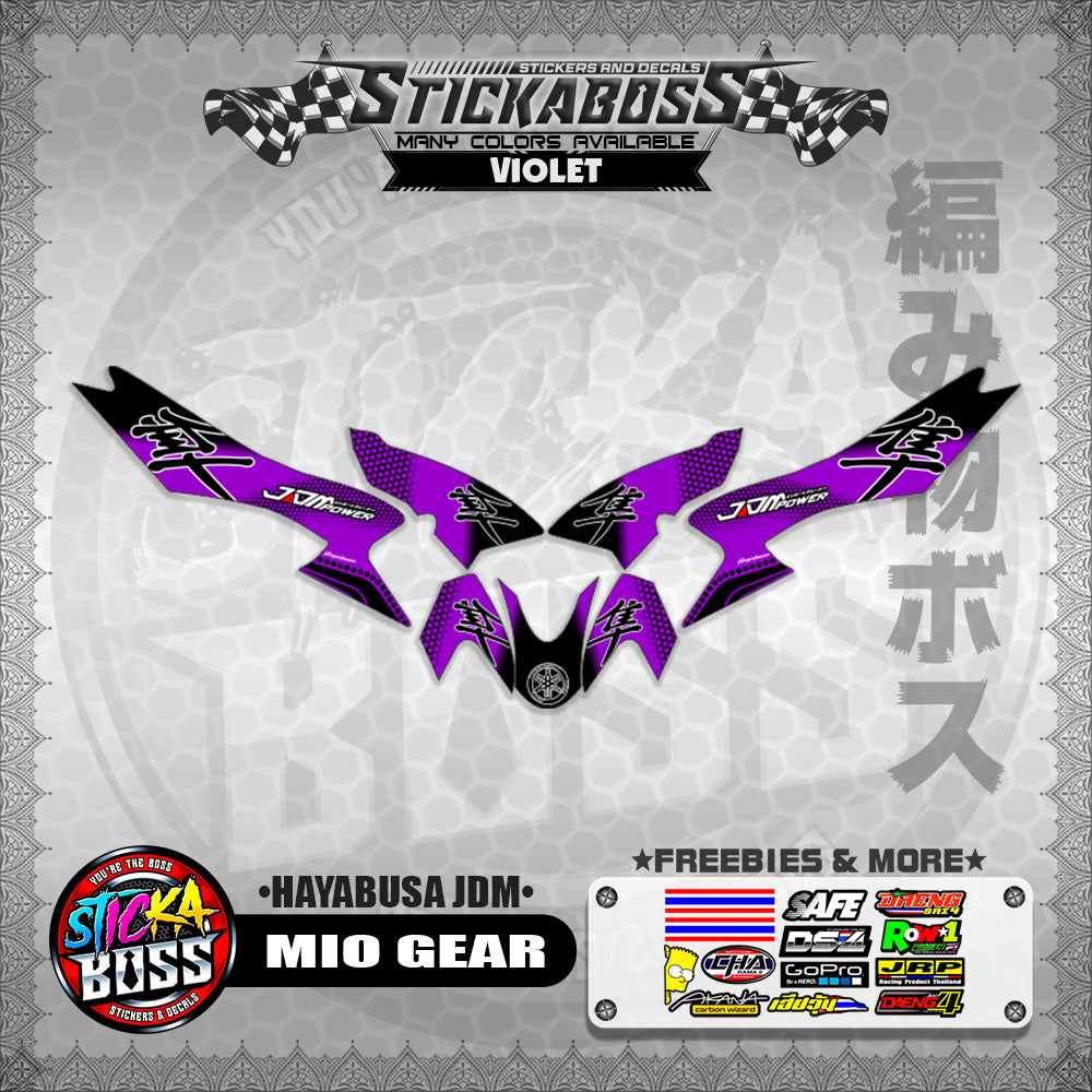 MIO GEAR STICKER DECALS ( HAYABUSA JDM )【WITH FREEBIES】