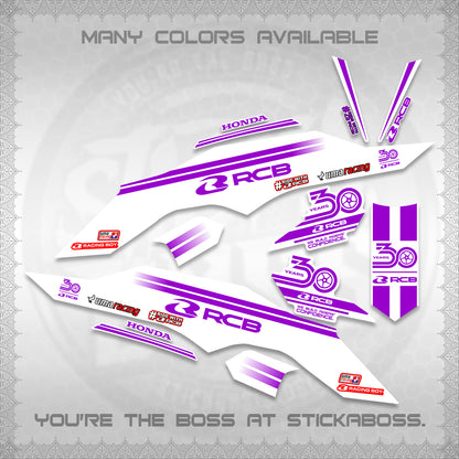 CLICK 125 V3 FOR WHITE DECALS (2026 30TH ANNIVERSARY RACING DESIGN)STICKER DECALS By STICKABOSS