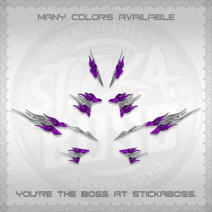 CLICK V2 STRIPING DECALS (2026 MODERN TRIBAL FIRE) STICKER KITS BY STICKABOSS