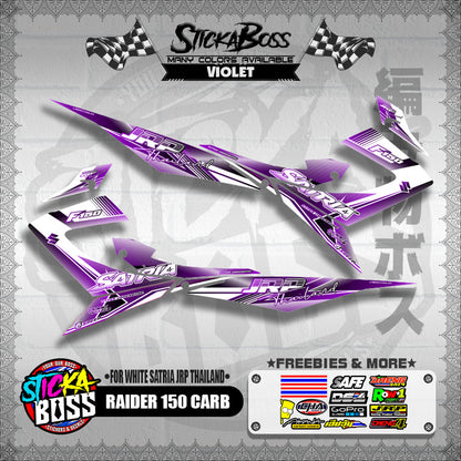RAIDER 150 CARB DECALS ( FOR WHITE SATRIA JRP THAILAND )【WITH FREEBIES】