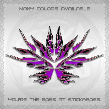 AEROX V3 ALPHA TURBO DECALS (2026 LED FIRE MOTIF)STICKER DECALS By STICKABOSS
