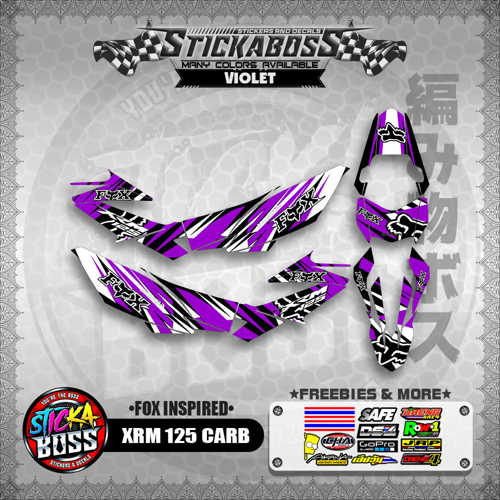 XRM 125 CARB STICKER FULL DECALS ( FOX INSPIRED )【WITH FREEBIES】