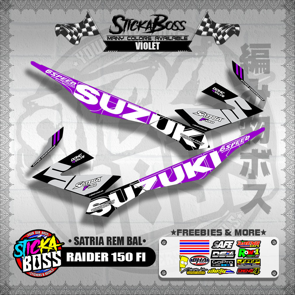 RAIDER 150 FI DECALS ( SATRIA REM BAL )【WITH FREEBIES】