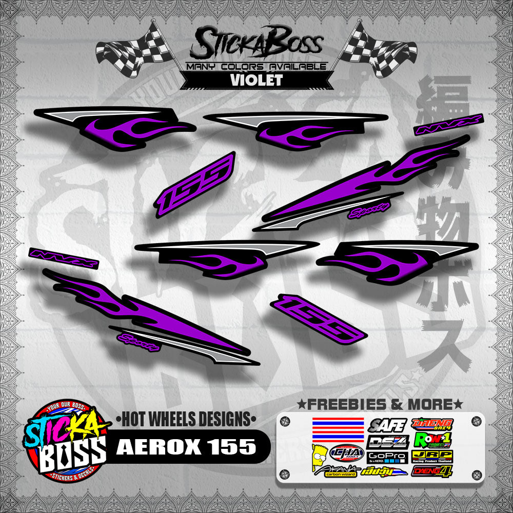 AEROX 155 DECALS ( HOT WHEELS DESIGNS )【WITH FREEBIES】