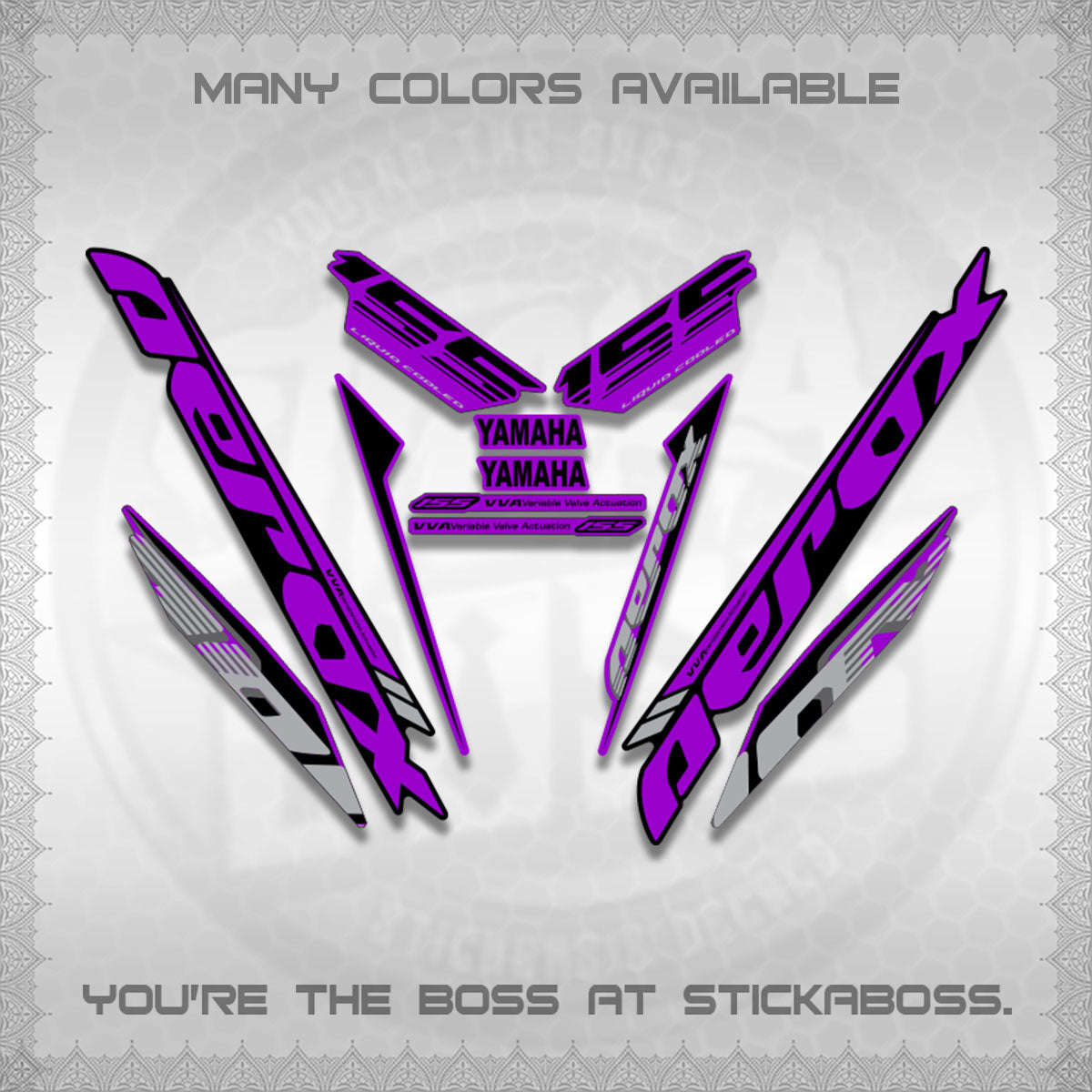 AEROX V3 STOCK STRIPING DECALS (SP EDITION)STICKER DECALS By STICKABOSS