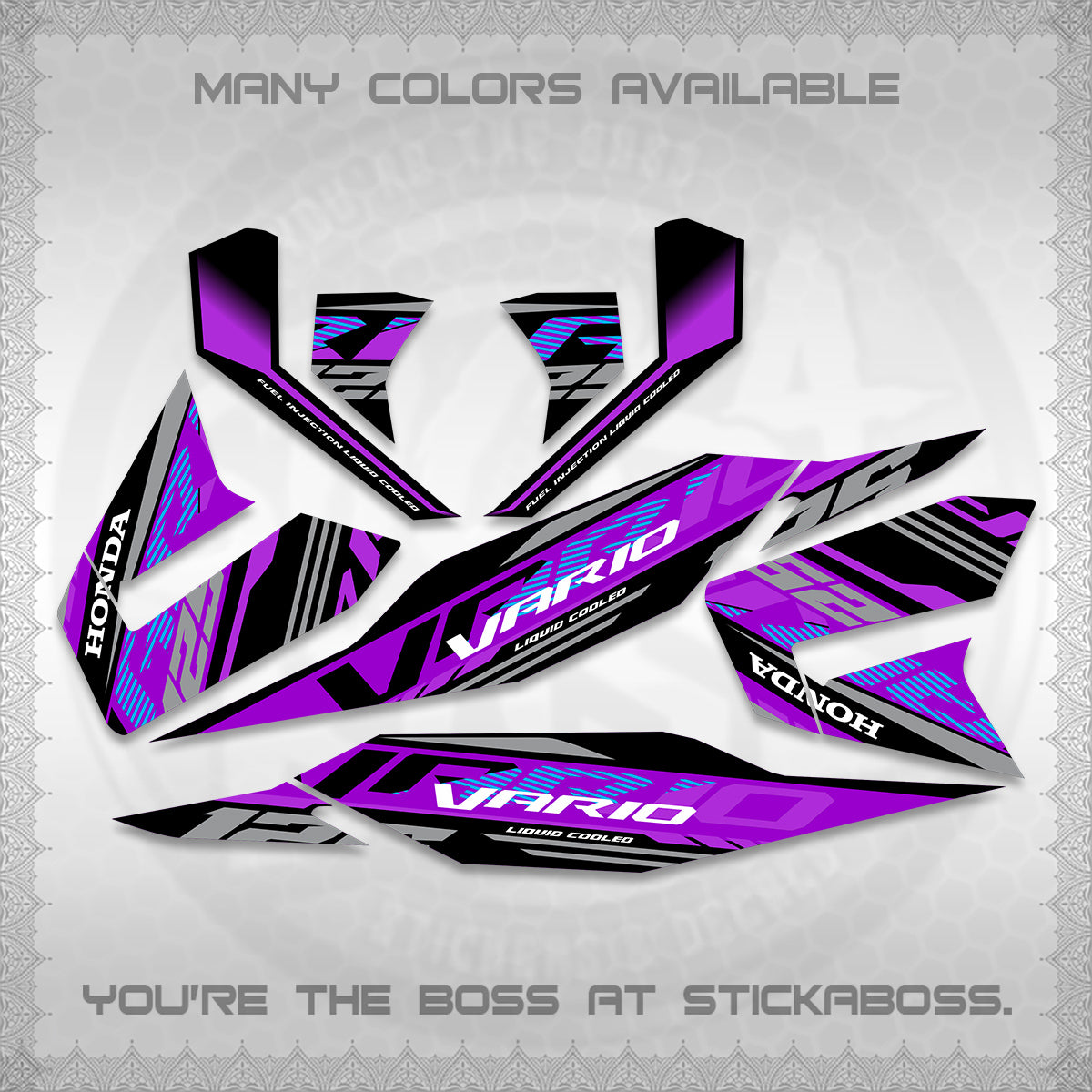 CLICK 125 V4 MALAY VARIO DECALS (2026 VV12 DESIGN) STICKER KITS BY STICKABOSS