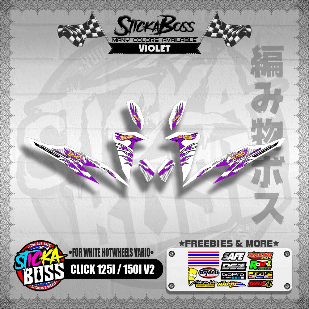CLICK 125i / 150i V2 DECALS ( FOR WHITE HOTWHEELS VARIO )【WITH FREEBIES】