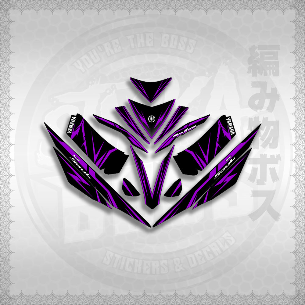 STICKER DECALS for MIO 4 (MIRGADE) By STICKABOSS (SOFIE LAMINATED WATERPROOF)