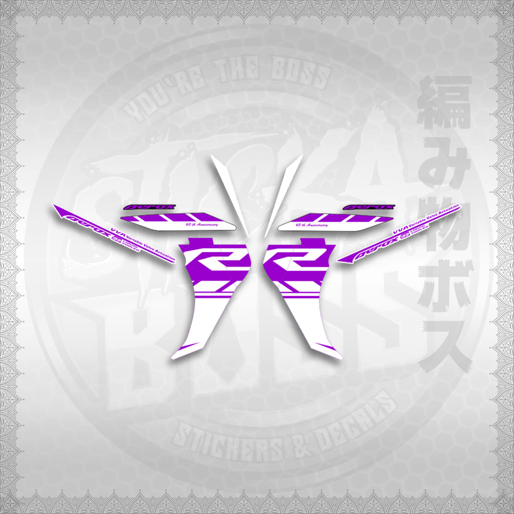 STICKER DECALS for AEROX 155 V2 THAI FOR WHITE (AV2R1IN) By STICKABOSS (SOFIE LAMINATED WATERPROOF)