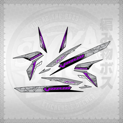 CLICK 125 V3 VARIO STYLIZED TEXT DESIGN STICKER DECALS By STICKABOSS (SOFIE LAMINATED WATERPROOF)