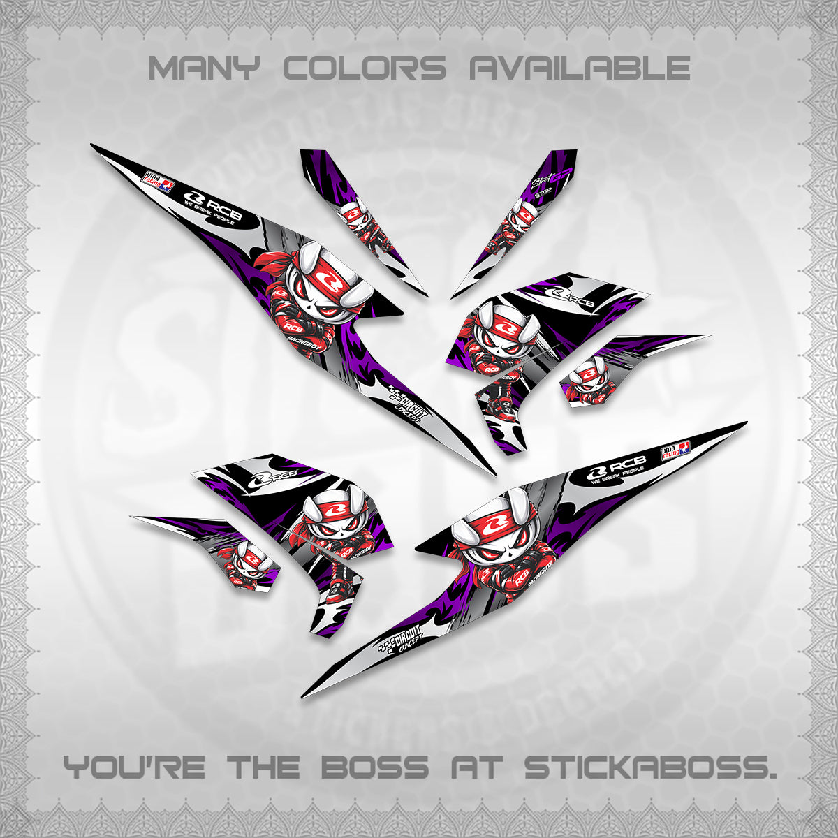 BEAT FI V3 DECALS (2026 NEW RCB 2.0 DESIGN) STICKER KITS BY STICKABOSS