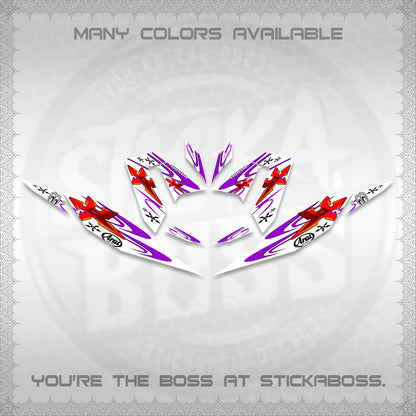 CLICK 125 V4 FOR WHITE DECALS (2026 ARAI STAR RACING DESIGN) STICKER DECALS By STICKABOSS