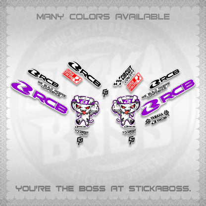 AEROX V2 FOR WHITE DECALS (2026 RACE ZOMBIE DESIGN) STICKER DECALS By STICKABOSS