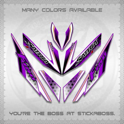 RAIDER 150 Fi SATRIA DECALS (NEW DESIGN 11 11)STICKER DECALS By STICKABOSS