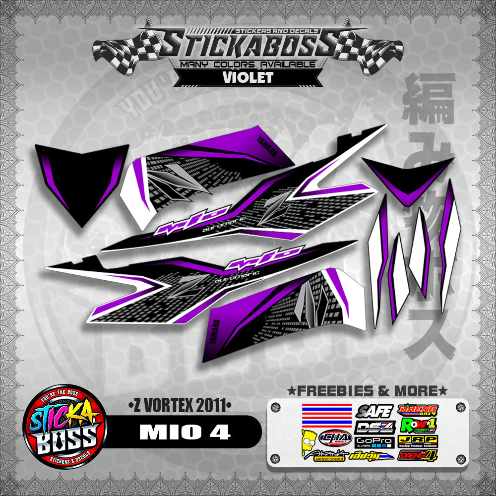 MIO 4 STICKER DECALS ( Z VORTEX 2011 )【WITH FREEBIES】
