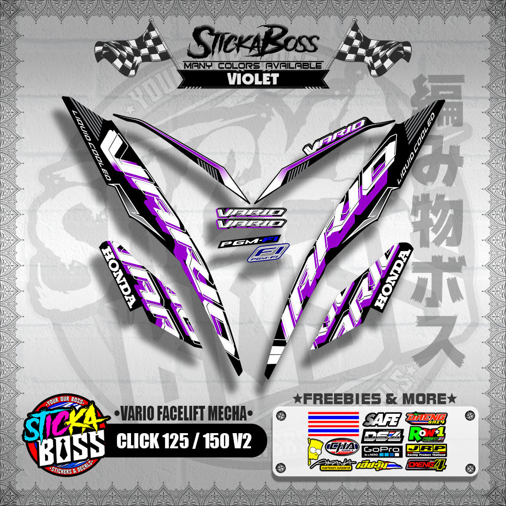 CLICK 125 / 150 V2 DECALS ( VARIO FACELIFT MECHA )【WITH FREEBIES】