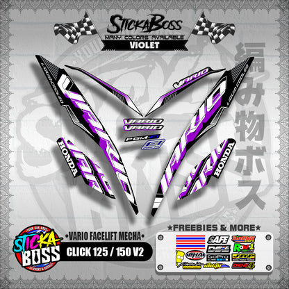 CLICK 125 / 150 V2 DECALS ( VARIO FACELIFT MECHA )【WITH FREEBIES】