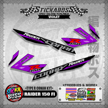 RAIDER 150 FI DECALS ( TYPE R CONAN KYT ) 【WITH FREEBIES】