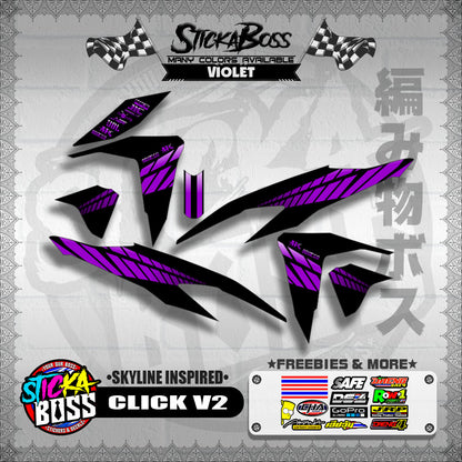 CLICK V2 DECALS ( SKYLINE INSPIRED )【WITH FREEBIES】