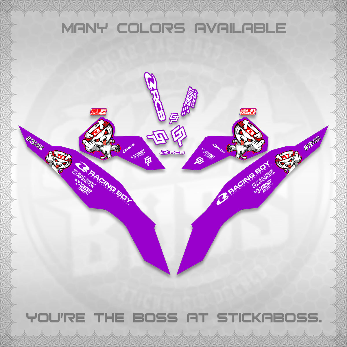 CLICK V3 DECALS (2026 RACE ZOMBIE DESIGN)STICKER DECALS By STICKABOSS