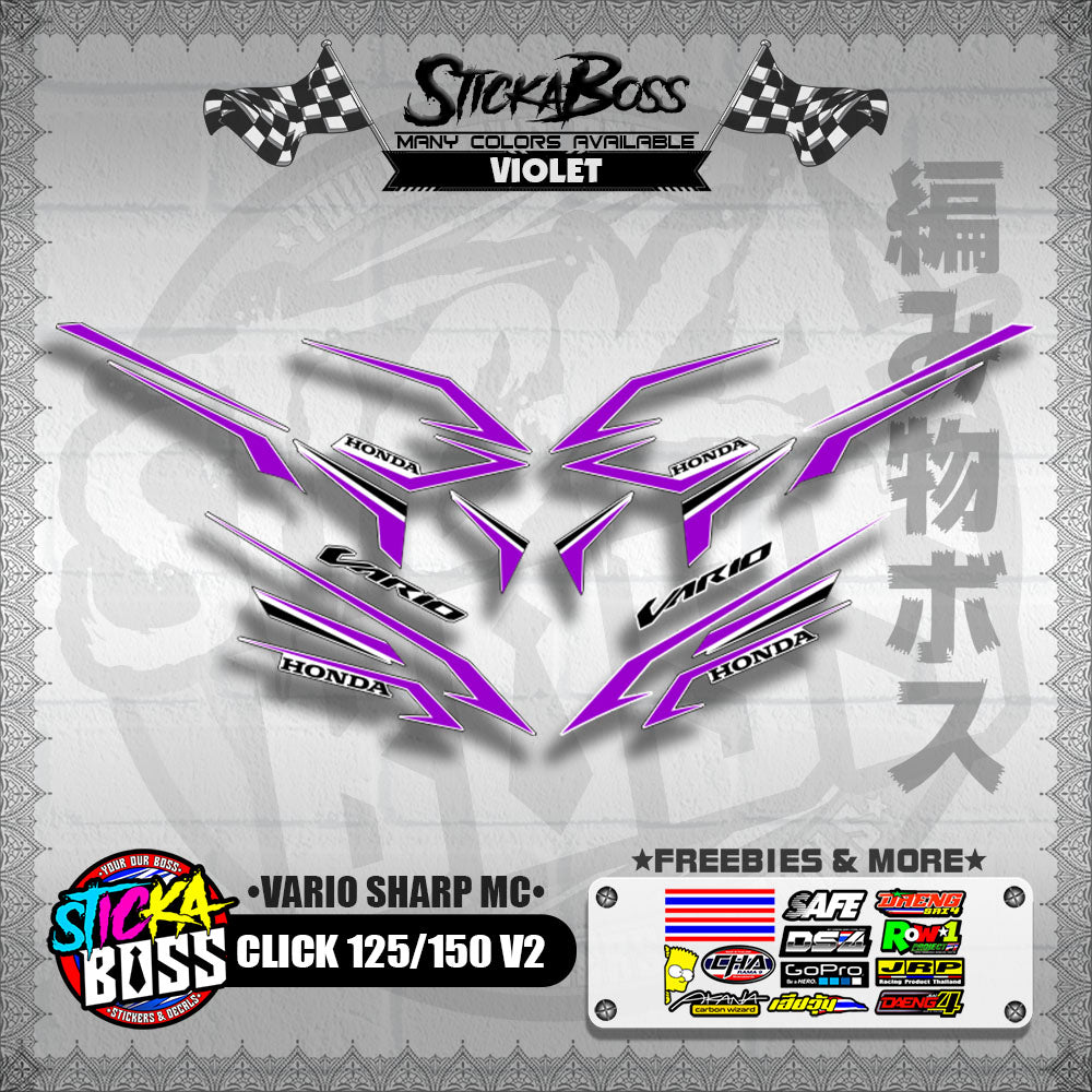 CLICK 125 / 150 V2 DECALS ( VARIO SHARP MC )【WITH FREEBIES】