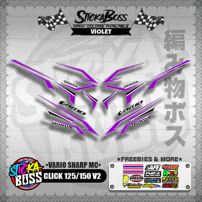 CLICK 125 / 150 V2 DECALS ( VARIO SHARP MC )【WITH FREEBIES】