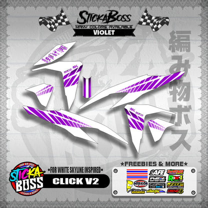 CLICK V2 DECALS ( FOR WHITE SKYLINE INSPIRED )【WITH FREEBIES】