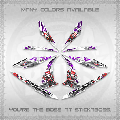 AEROX 155 V1 FOR WHITE DECALS (2026 NEW RCB 2.0 DESIGN) STICKER KITS BY STICKABOSS