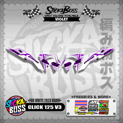 CLICK 125 V3 DECALS ( FOR WHITE 2023 VARIO )【WITH FREEBIES】