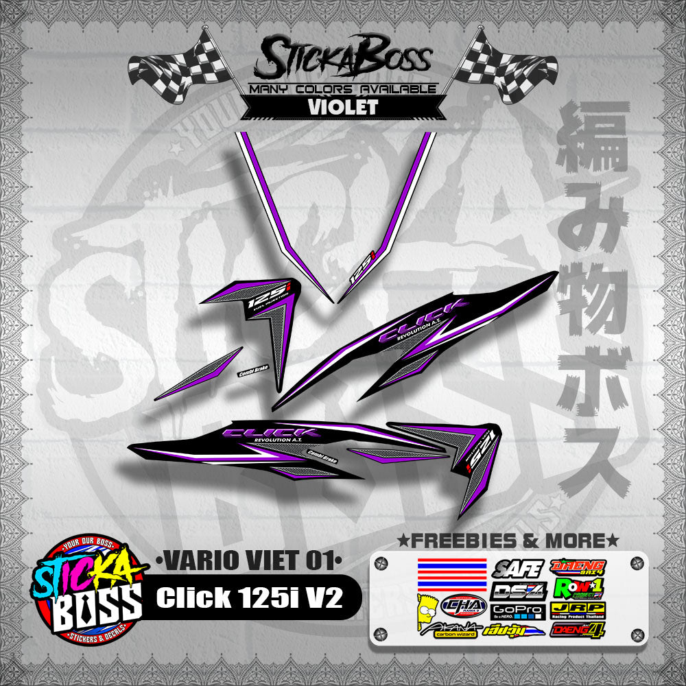 CLICK 125i V2 DECALS ( VARIO VIET 01 )【WITH FREEBIES】