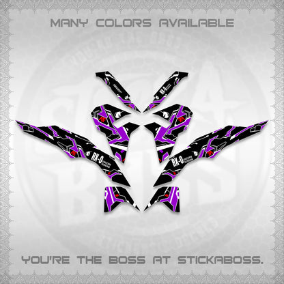CLICK V3 VARIO DECALS (UNICORN GUNDAM DESIGN) STICKER DECALS By STICKABOSS