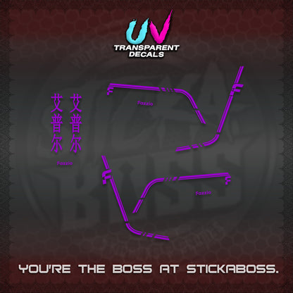 FAZZIO UV TRANSPARENT DECALS (2026 JAPAN LINES) STICKER KITS BY STICKABOSS