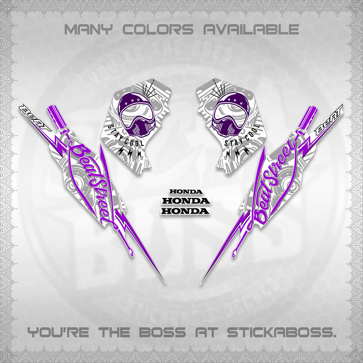 BEAT FI V2 FOR WHITE DECALS (2026 BEATSTREET DESIGN) STICKER KITS BY STICKABOSS