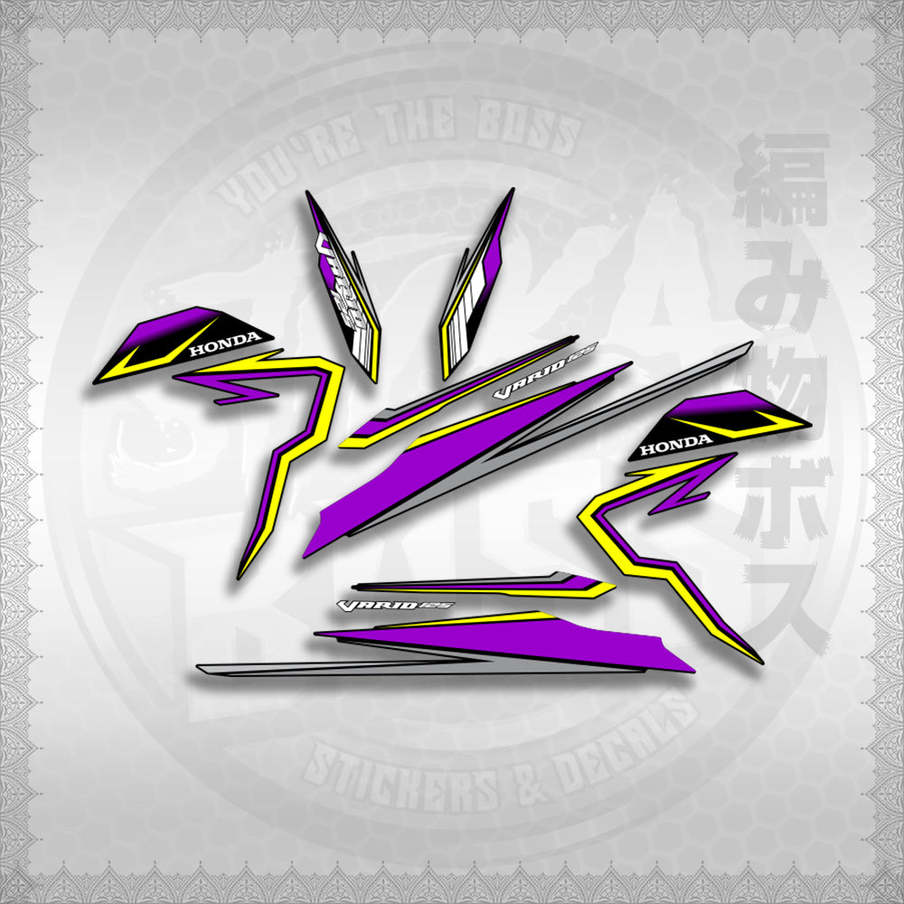 CLICK 125 V3 VARIO VR182114 DESIGN STICKER DECALS By STICKABOSS (SOFIE LAMINATED WATERPROOF)