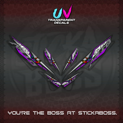 【PREMIUM UV PRINT】TRANSPARENT  MIO SPORTY/SMILE DECALS (BUTERFLY V6 DESIGN)By STICKABOSS