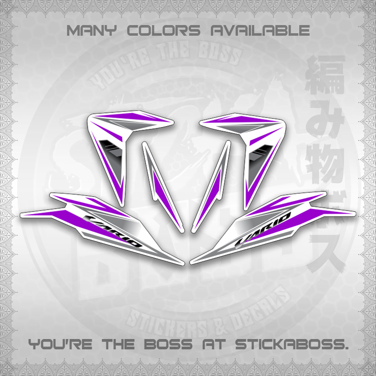 CLICK 125 V3 INDO CONCEPT ( FOR WHITE SLASH BLADE VARIO ) STICKER DECALS By STICKABOSS