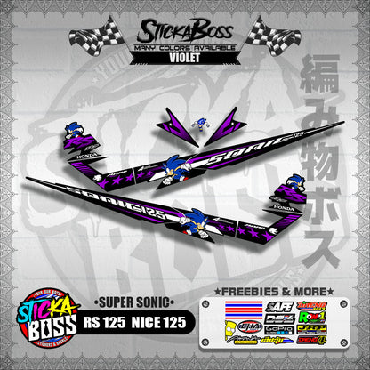 RS 125  / NICE 125 DECALS ( SUPER SONIC )【WITH FREEBIES】