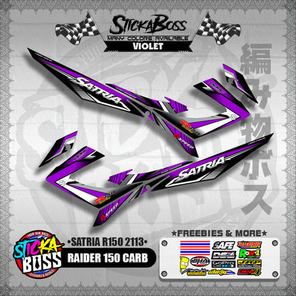 RAIDER 150 CARB DECALS ( SATRIA R150 2113 ) [ PREMIUM GLOSSY LAMINATED ]【WITH FREEBIES】