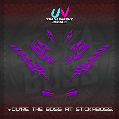 CLICK 125 V3 VARIO INDO-MALAY UV TRANSPARENT DECALS (2026 TRIBAL LINES DESIGN) STICKER DECALS By STICKABOSS