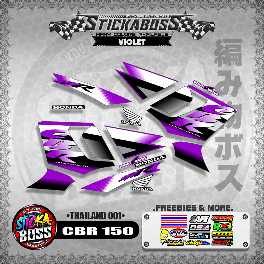HONDA CBR 150 OLD DECALS ( THAILAND 001 )【WITH FREEBIES】