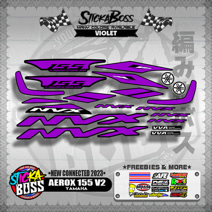 AEROX 155 V2 DECALS ( NEW CONNECTED 2023 )【WITH FREEBIES】