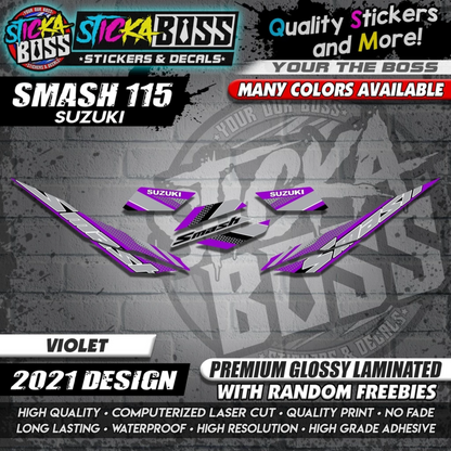 Suzuki Smash 115 Stock Decals ( 2021 DESIGN )【WITH FREEBIES】