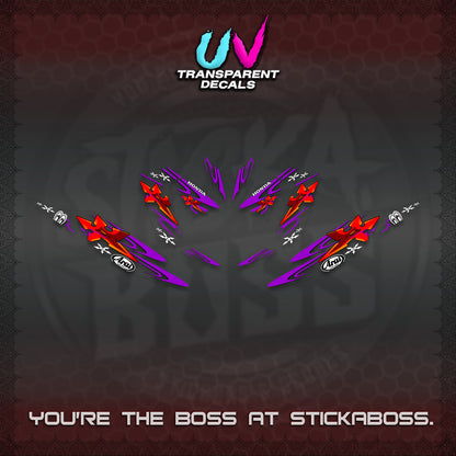CLICK 125 V4 UV TRANSPARENT DECALS (2026 ARAI STAR RACING DESIGN) STICKER DECALS By STICKABOSS