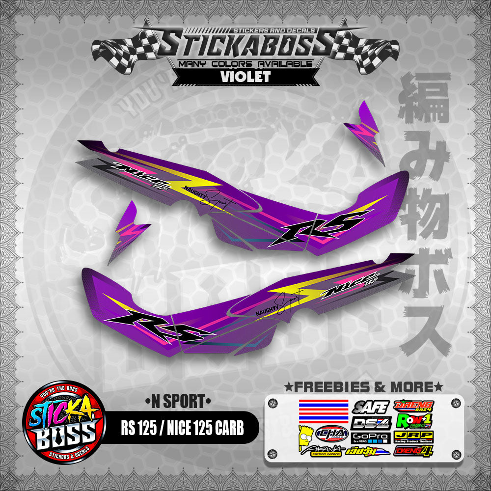 RS 125 NICE / 125 CARB STICKER DECALS ( N SPORT )【WITH FREEBIES】